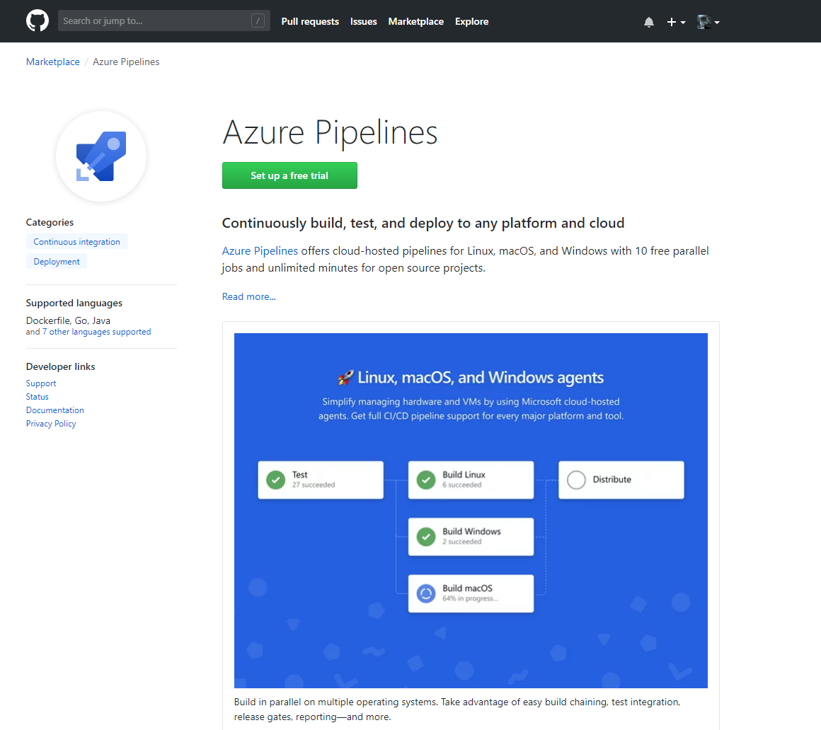 GitHub Azure Pipeline Plugin